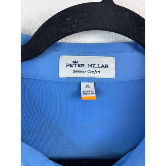 Peter Millar‎ men's XL blue summer comfort short sleeve performance polo shirt - Picture 3 of 6